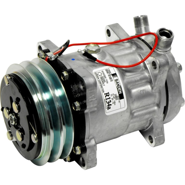 COMPRESOR SANDEN SD7H15 2 RANURAS 12V 125MM MONTAJE OREJAS VERTICAL