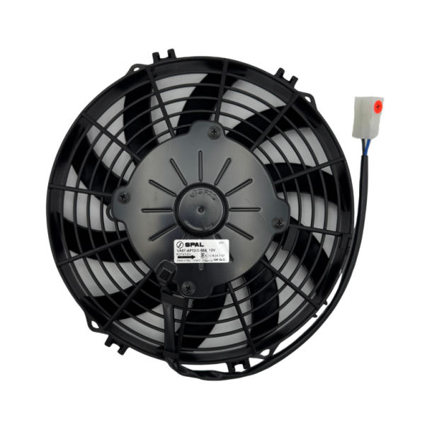 MOTOVENTILADOR DE CONDENSADOR SPAL 9" 12V EXTRACTOR ASPA CURVA PERFIL BAJO