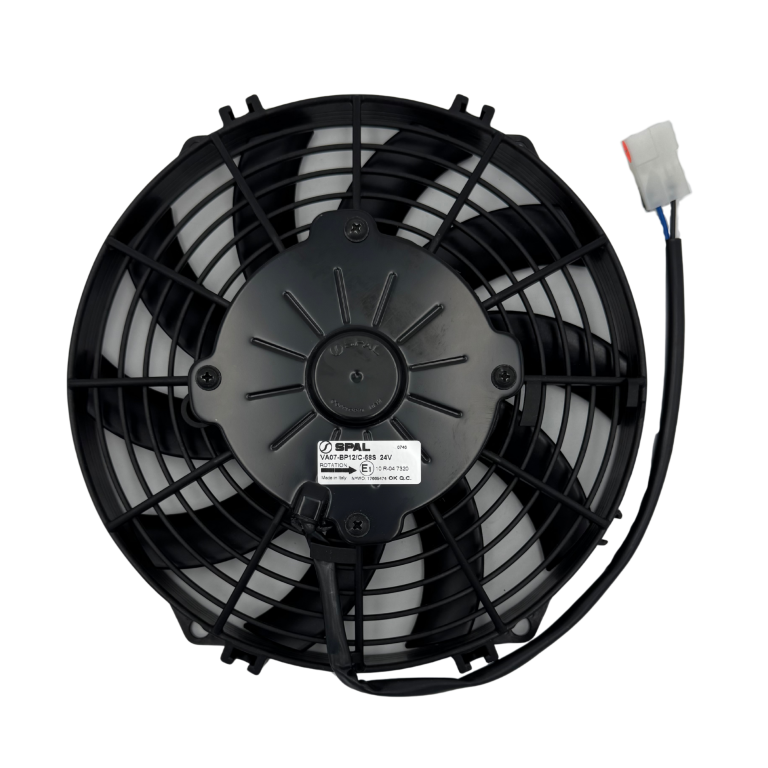 Motoventilador De Condensador Spal Original 9" 24V Empuje Aspa Curva