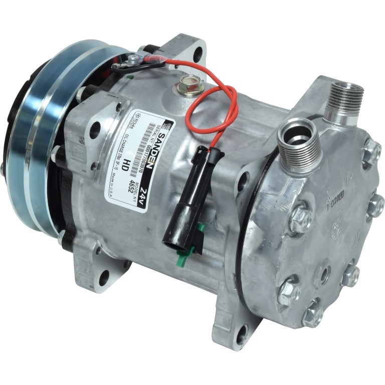 Compresor Sanden Original Sd7H15 2A 24V Orejas 125Mm Vertical - Imagen 2