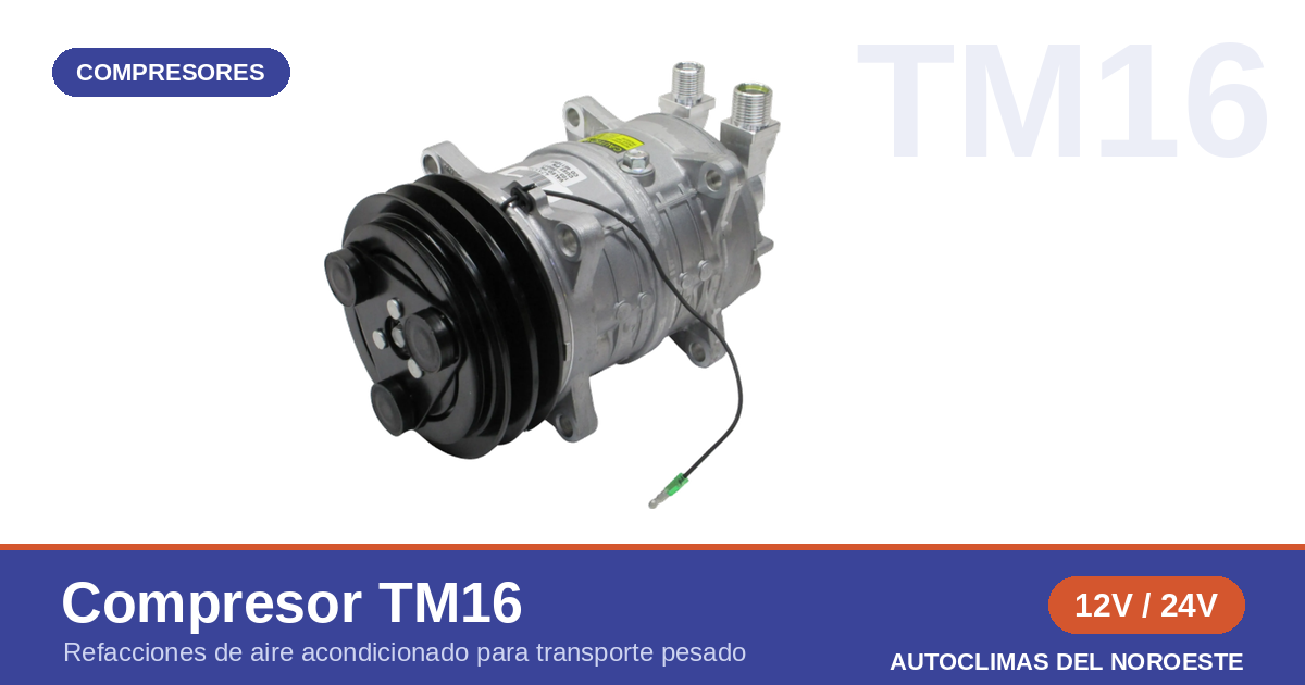 compresor TM16 de aire acondicionado para transporte pesado